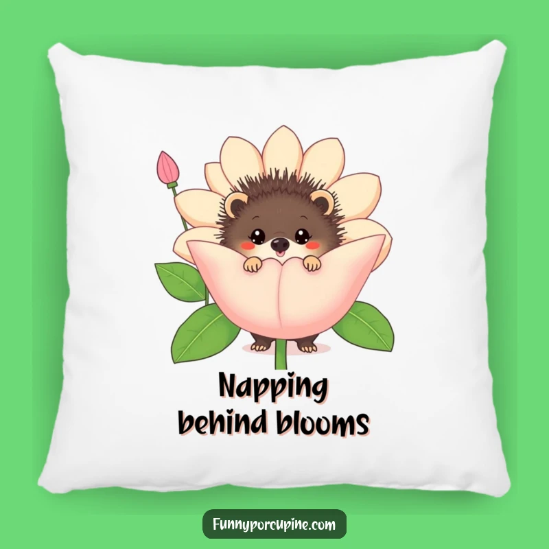 Funny Porcupine Flower Pillow: Cuddle Up with Comical Charm and Softness