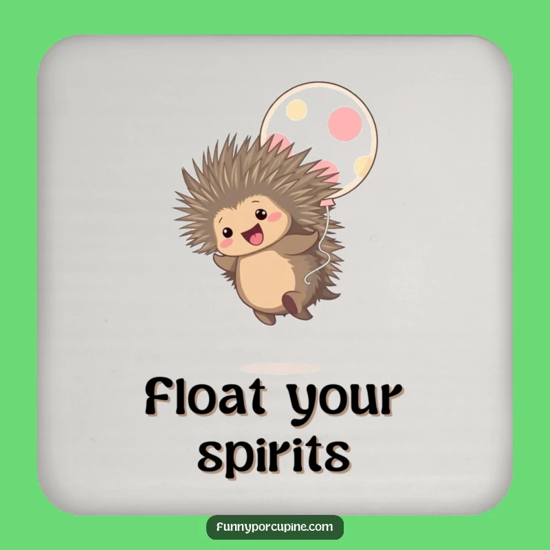 Funny Porcupine Balloon Bounce Coaster: Protect Surfaces with Playful Cheer